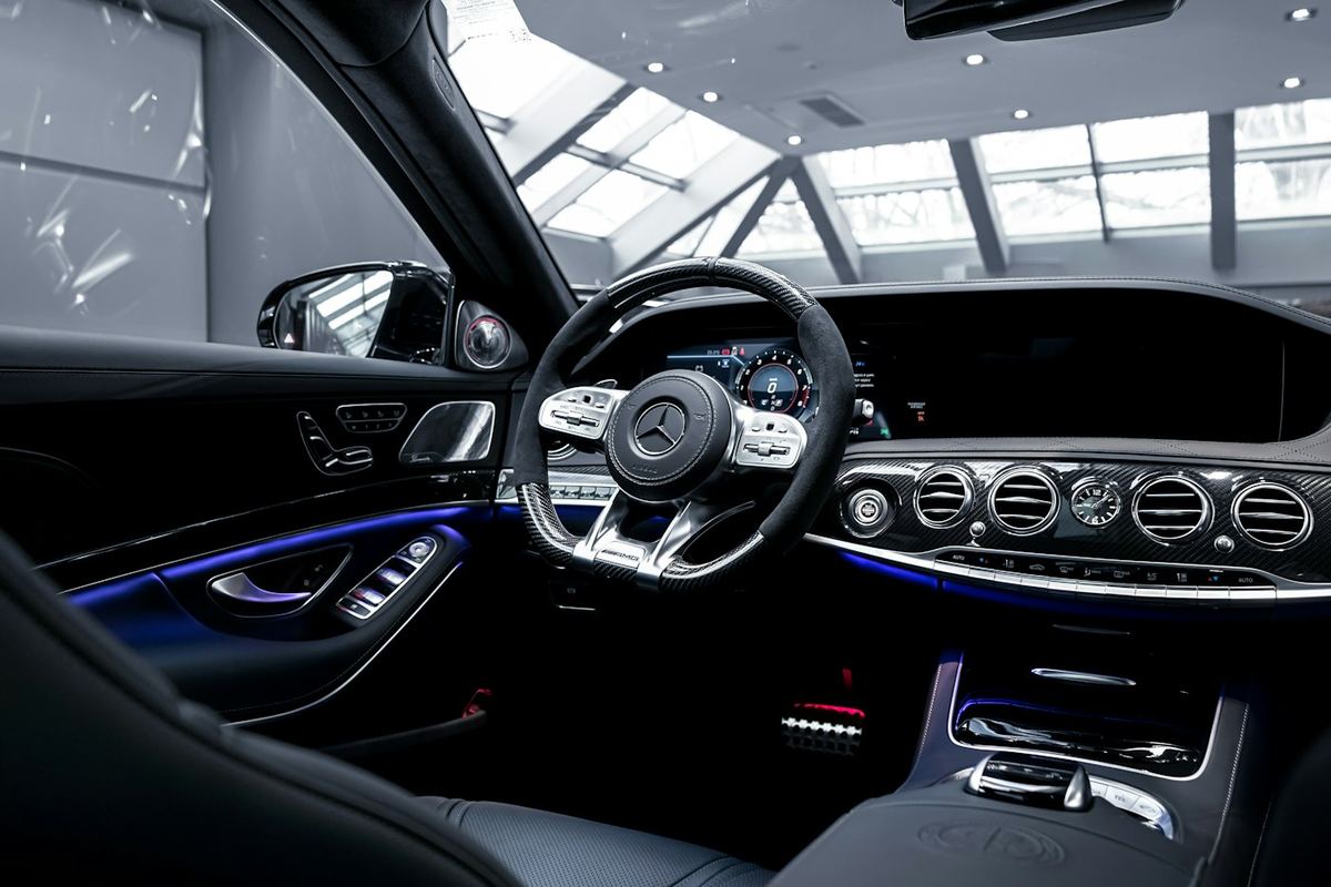 A freshly detailed car interior